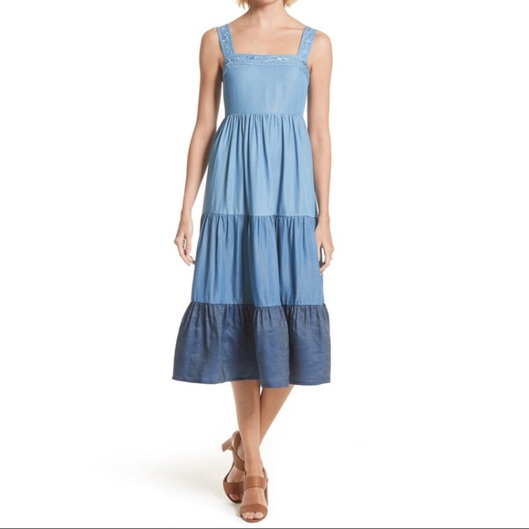 Kate Spade Broome Street Chambray Midi Dress